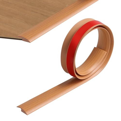 100cm PVC Übergangsleiste Selbstklebend,Teppichboden Türleisten Selbstklebend,Türschwellen Leiste für Schwellenböden mit Teppichboden und einer Übergangshöhe von Weniger als 5 mm (Gelb) von ZTVOWTO