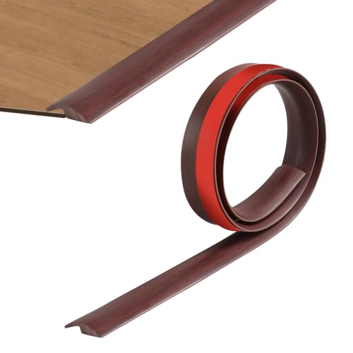 100cm PVC Übergangsleiste Selbstklebend,Teppichboden Türleisten Selbstklebend,Türschwellen Leiste für Schwellenböden mit Teppichboden und einer Übergangshöhe von Weniger als 5 mm (Rot) von ZTVOWTO