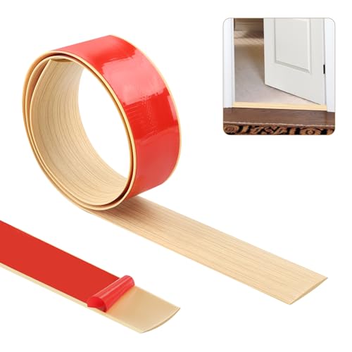 100cm×5cm Übergangsleiste Selbstklebend，Vinylboden Bodenbelag Türleiste Selbstklebend，Türschwellen Leiste，Flacher Laminatprofil-Bodenbelag-Randstreifen(Ahorn) von ZTVOWTO