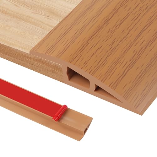 200cm Übergangsprofile Selbstklebend, PVC Türleistenkörper, Geeignet für Höhen Von 7-10mm, Teppich, Laminat und Fliesenschwellen, Türöffnungen, Kanten und Rollatoren(A5010,Gelbe Holzmaserung) von ZTVOWTO