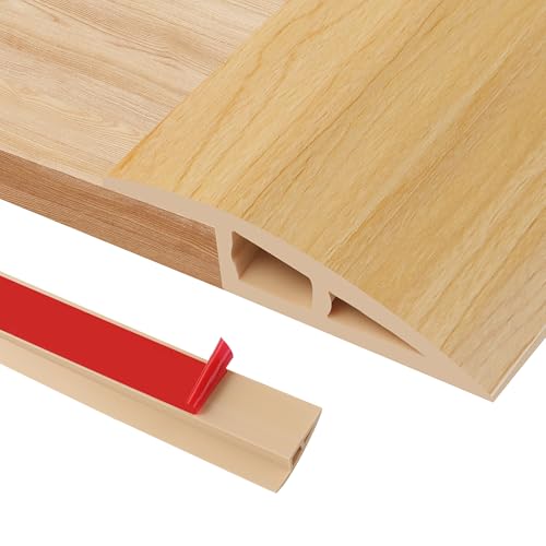 200cm Übergangsprofile Selbstklebend, PVC Türleistenkörper, Geeignet für Höhen Von 7-10mm, Teppich, Laminat und Fliesenschwellen, Türöffnungen, Kanten und Rollatoren(A5010,Rohholzmaserung) von ZTVOWTO