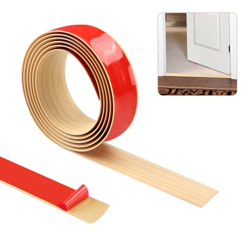 200cm×4cm Übergangsleiste Selbstklebend，Vinylboden Bodenbelag Türleiste Selbstklebend，Türschwellen Leiste，Flacher Laminatprofil-Bodenbelag-Randstreifen (Eichenkorn) von ZTVOWTO