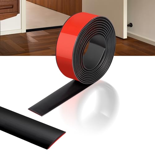 300cm×5cm Übergangsleiste Selbstklebend, Vinylboden Selbstklebnd, Türleiste Selbstklebend wird Verwendet, um Bodenlücken, Teppichfliesen, Fliesenfliesen, Fliesenfliesen zu Verbinden(Schwarz) von ZTVOWTO