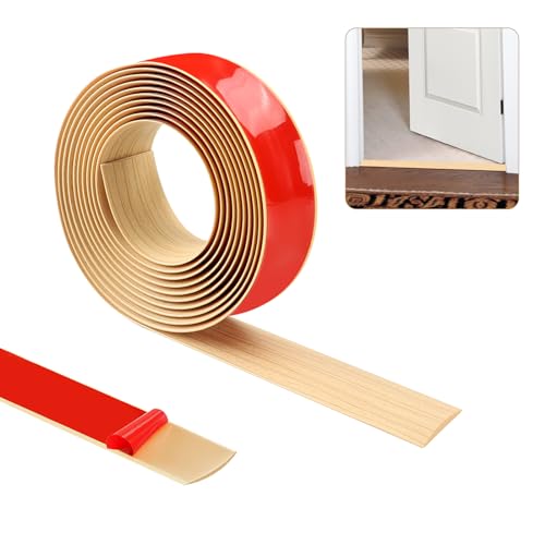 400cm×4cm Übergangsleiste Selbstklebend，Vinylboden Bodenbelag Türleiste Selbstklebend，Türschwellen Leiste，Flacher Laminatprofil-Bodenbelag-Randstreifen(Eichenkorn) von ZTVOWTO