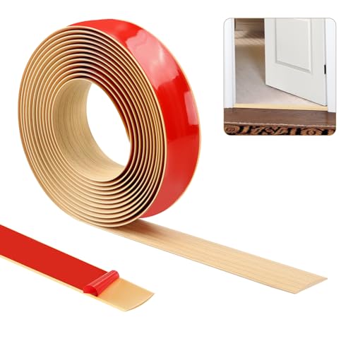 500cm×4cm Übergangsleiste Selbstklebend，Vinylboden Bodenbelag Türleiste Selbstklebend，Türschwellen Leiste，Flacher Laminatprofil-Bodenbelag-Randstreifen(Eichenkorn) von ZTVOWTO
