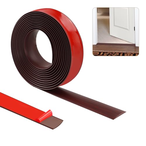 ZTVOWTO 5m×5cm Übergangsleiste Selbstklebend，Vinylboden Bodenbelag Türleiste Selbstklebend，Türschwellen Leiste，Flacher Laminatprofil-Bodenbelag-Randstreifen(Rote) von ZTVOWTO
