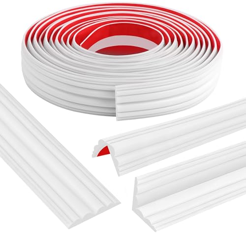 Selbstklebender Kantenschutz Selbstklebend, Eckenschutz Kantenschutz Schützt vor Schnittverletzungen, Tischkantenschutz Geeignet für Tische, Möbel (Weiß, 400cm*4cm) von ZTVOWTO