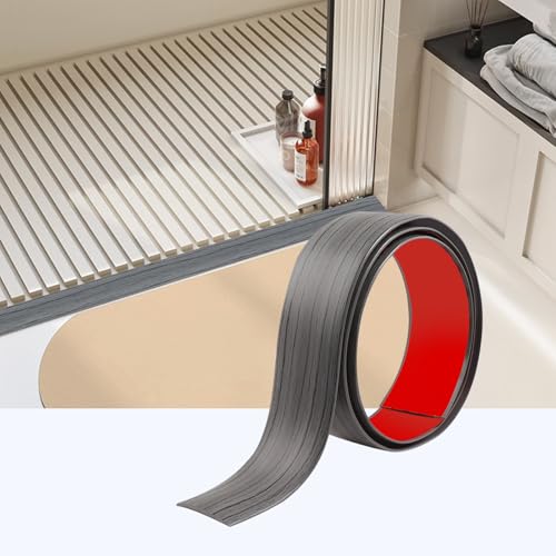 Übergangsprofil Selbstklebend, PVC Bodenleisten Selbstklebend, Türleiste Boden zum Verbinden Von Bodenfugen, Teppichschwellenübergängen, Bodenfliesen (Dunkelgrau, 100cm*5cm) von ZTVOWTO