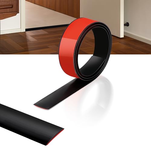 100cm×4cm Übergangsleiste Selbstklebend, Vinylboden Selbstklebnd, Türleiste Selbstklebend wird Verwendet, um Bodenlücken, Teppichfliesen, Fliesenfliesen, Fliesenfliesen zu Verbinden(Schwarz) von ZTVOWTO