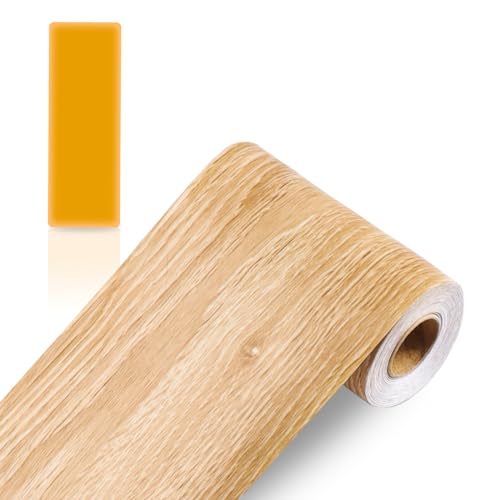 ZTVOWTO Holzmaserung Klebeband Holzoptik Dachpappe Selbstklebende Wasserdichtes Boden Reparaturband Wandanschlussband Abdichtband Kratzer Reparatur für Möbel Boden Tische (Kaffee Eiche) von ZTVOWTO
