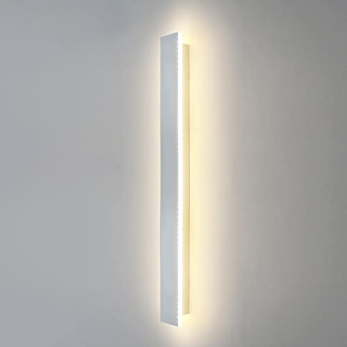 ZTWLEED 120CM Lange Wandleuchte Inne,44W LED Wandlampe Inne, RA≥80 Tricolor Beleuchtungsmodus Wohnzimmerlampe,Weiße Wandlampe für Wohnzimmer Schlafzimmer Treppe Flur AC220V von ZTWLEED