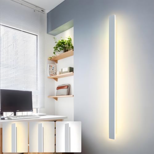 ZTWLEED LED Wandleuchte Innen,44W Wandlampe Innen Moderne Drei Farbtemperaturen 3000K/4000K/6000K Lange Wandbeleuchtung für Schlafzimmer Wohnzimmer Korridor Treppenhaus,120CM Weiß 110-240V ZTWLEED LED Wandleuchte Innen,44W Wandlampe Innen Moderne Drei Farbtemperaturen 3000K/4000K/6000K Lange Wandbeleuchtung für Schlafzimmer Wohnzimmer Korridor Treppenhaus,120CM Weiß 110-240V von ZTWLEED