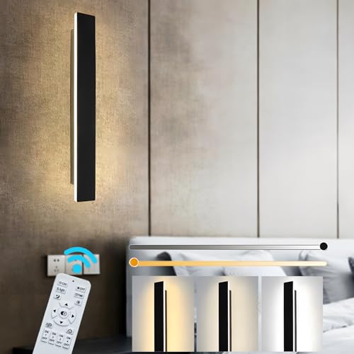 ZTWLEED LED Wandleuchte Innen Dimmbar,12W Wandlampe mit Fernbedienung 2.4GHz,10-100% Helligkeitseinstellung Wandleuchte Schwarz für Schlafzimmer Wohnzimmer Korridor Treppenhaus,40CM 110-240V ZTWLEED LED Wandleuchte Innen Dimmbar,12W Wandlampe mit Fernbedienung 2.4GHz,10-100% Helligkeitseinstellung Wandleuchte Schwarz für Schlafzimmer Wohnzimmer Korridor Treppenhaus,40CM 110-240V von ZTWLEED
