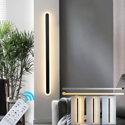 ZTWLEED LED Wandleuchte Innen Dimmbar,32W Wandlampe mit Fernbedienung 2.4GHz,10-100% Helligkeitseinstellung Wandleuchte Schwarz für Schlafzimmer Wohnzimmer Korridor Treppenhaus,80CM 110-240V ZTWLEED LED Wandleuchte Innen Dimmbar,32W Wandlampe mit Fernbedienung 2.4GHz,10-100% Helligkeitseinstellung Wandleuchte Schwarz für Schlafzimmer Wohnzimmer Korridor Treppenhaus,80CM 110-240V von ZTWLEED