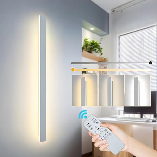 ZTWLEED LED Wandleuchte Innen Dimmbar,44W Wandlampe mit Fernbedienung 2.4GHz,10-100% Helligkeitseinstellung Wandbeleuchtung für Schlafzimmer Wohnzimmer Korridor Treppenhaus,Weiß 120CM 110-240V ZTWLEED LED Wandleuchte Innen Dimmbar,44W Wandlampe mit Fernbedienung 2.4GHz,10-100% Helligkeitseinstellung Wandbeleuchtung für Schlafzimmer Wohnzimmer Korridor Treppenhaus,Weiß 120CM 110-240V von ZTWLEED