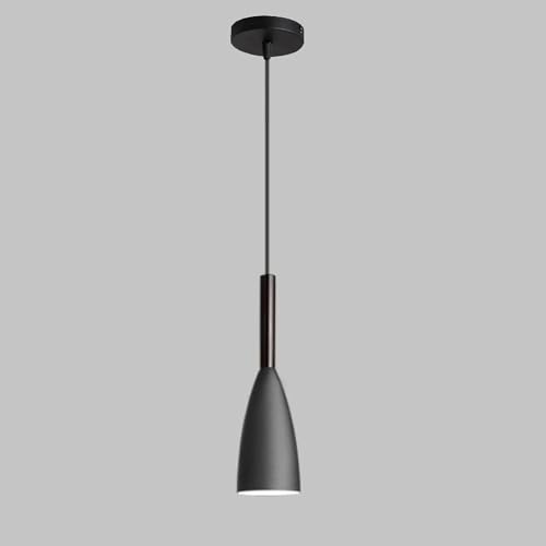 ZTWLEED Deckenlampe E27,Pendelleuchte 1-flammig,Moderner Minimalistischer Kronleuchter,Pendelleuchte Schwarz Für Esszimmer Wohnzimmer Küche Restaurant Büro(Ohne Glühbirne) von ZTWLEED