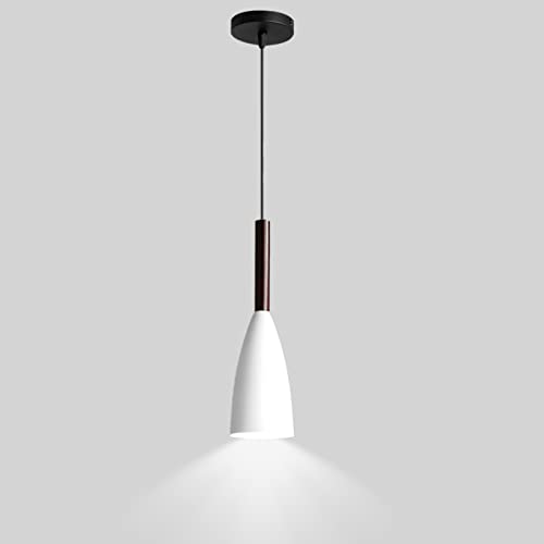 ZTWLEED Deckenlampe E27,Pendelleuchte 1-flammig,Moderner Minimalistischer Kronleuchter,Pendelleuchte Weiss Für Esszimmer Wohnzimmer Küche Restaurant Büro(Ohne Glühbirne) von ZTWLEED