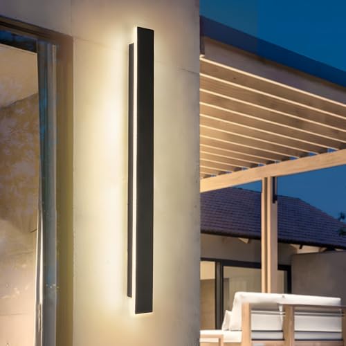 ZTWLEED LED Wandleuchte Aussen,25W Aussenlampe Wand IP65 Wasserdicht Warmweiß 3000K Außenwandleuchten,Lange Villa Wandleuchte Schwarz für Gärten Villa Korridor Terrassenbeleuchtung,115CM ZTWLEED LED Wandleuchte Aussen,25W Aussenlampe Wand IP65 Wasserdicht Warmweiß 3000K Außenwandleuchten,Lange Villa Wandleuchte Schwarz für Gärten Villa Korridor Terrassenbeleuchtung,115CM von ZTWLEED