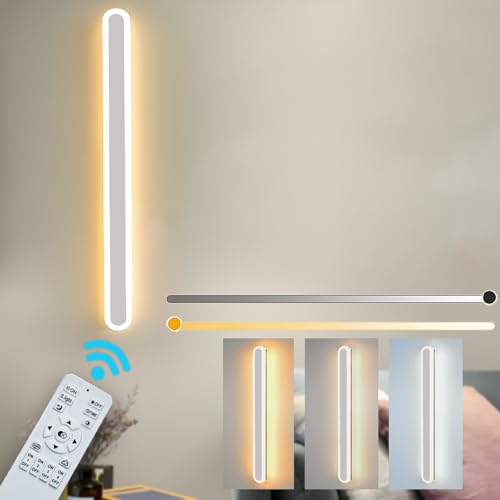 ZTWLEED LED Wandleuchte Innen Dimmbar,22W Wandlampe mit Fernbedienung 2.4GHz,10-100% Helligkeitseinstellung Wandbeleuchtung für Schlafzimmer Wohnzimmer Korridor Treppenhaus,Weiß 60CM 110-240V ZTWLEED LED Wandleuchte Innen Dimmbar,22W Wandlampe mit Fernbedienung 2.4GHz,10-100% Helligkeitseinstellung Wandbeleuchtung für Schlafzimmer Wohnzimmer Korridor Treppenhaus,Weiß 60CM 110-240V von ZTWLEED