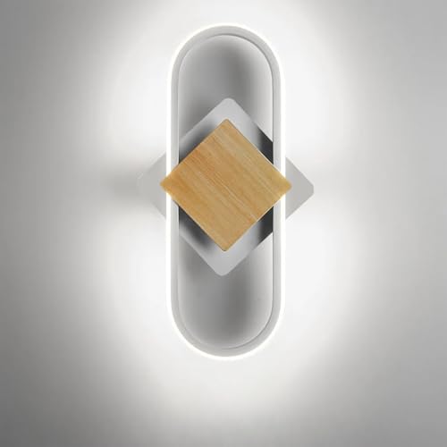 ZTWLEED LED Wandleuchte Innen,14W 1600LM Wandlampe LED Runde Kaltweiß 6000K Wandleuchte Holzmaserung für Schlafzimmer Wohnzimmer Korridor,110-240V ZTWLEED LED Wandleuchte Innen,14W 1600LM Wandlampe LED Runde Kaltweiß 6000K Wandleuchte Holzmaserung für Schlafzimmer Wohnzimmer Korridor,110-240V von ZTWLEED
