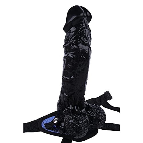 XXL Übergroßer Riemendildo Mit Verstellbarem Sexspielzeug 30.5 * 6.5cm Übergroßer Umschnalldildo Realistischer Vaginaler Und Analer Masturbator Bondage-Riemendildo,Black von ZTWSAQ