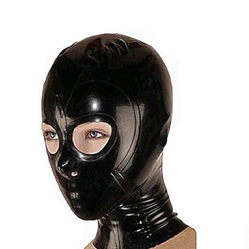 ZTWSAQ BDSM Masken Bondage Masken Maskerade Masken Fetisch Latex Masken Sex Masken Maske Sm Frau Halloween Maske Latex Kopfmaske Sm Sexspielzeug Für Erwachsene,L,Black von ZTWSAQ