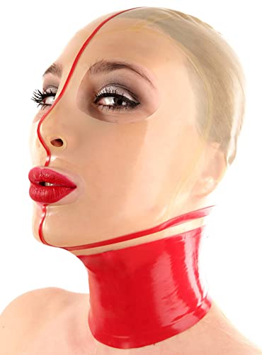 ZTWSAQ BDSM Sex Maske Latex Halloween Party Maske SM Sexspielzeug Extreme Fetisch Für Männliche Und Weibliche Maskerade Maske Reißverschluss Bondage Latex Maske,M,Beige von ZTWSAQ