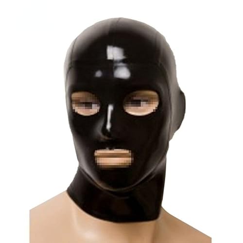 ZTWSAQ Latexmasken Für Männer Breathplay Mask Bondage Maske Sex Maske Rubber Maske Halloween Maske Cosplay Maske Maske Latex Extrem Sm Maske Party Kostüm Kopfbedeckung Fetisch,2L,Black von ZTWSAQ