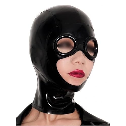 ZTWSAQ Maskerade Masken Sexy Masken Latexmasken SM Masken Extreme Bondage Masken Halloween Masken Party Kopfbedeckungen Bondage Kopfbedeckungen BDSM Fetisch Sexspielzeug Für Frauen,XS,Black von ZTWSAQ