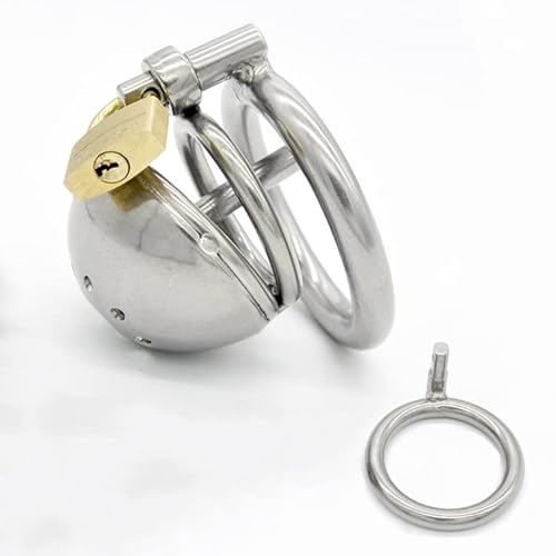 ZTWSAQ Penniskäfig Mit Dilator Aus Edelstahl Keuschheitskäfig Herren Extrem Cock Cage Penis Cage Metall Chastity Cage Male Penis Bondage Keuschheit Schloss Sex Käfig Sexspielzeug Für Männer,40mm von ZTWSAQ