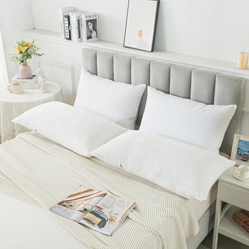 ZTYROLJ 2er Set Kissenbezug 40x80 cm,Microfiber Ultra Weich Kissenbezug mit Reißverschluss, Atmungsaktiv Resistent Kopfkissenbezug 40x80 für Bettwäsche Sofa von ZTYROLJ
