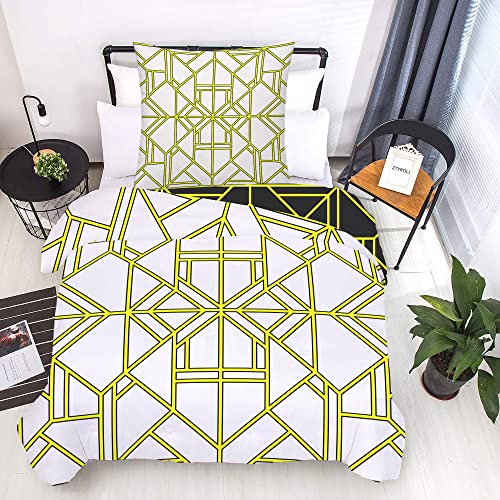 ZTYROLJ Bettwäsche 135x200 Weich Mikrofaser Geometrische Linien Bettwäsche -Sets für Kinder,bügelfrei & knitterfrei -2er Atmungsaktiv Sommer kinderbettwäsche 135x200+80x80 Kissenbezüge ZTYROLJ Bettwäsche 135x200 Weich Mikrofaser Geometrische Linien Bettwäsche -Sets für Kinder,bügelfrei & knitterfrei -2er Atmungsaktiv Sommer kinderbettwäsche 135x200+80x80 Kissenbezüge von ZTYROLJ