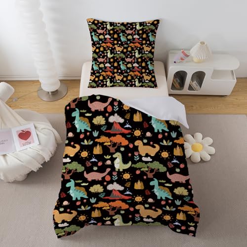 ZTYROLJ Kinderbettwäsche 135x200cm, Dino Bettwäsche für Kinder Jungen mit Reißverschluss, Mikrofaser Bettbezug mit kopfkissenbezug 80x80cm ZTYROLJ Kinderbettwäsche 135x200cm, Dino Bettwäsche für Kinder Jungen mit Reißverschluss, Mikrofaser Bettbezug mit kopfkissenbezug 80x80cm von ZTYROLJ