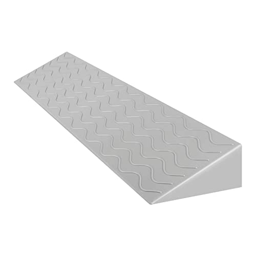 ZTZBFGM Grau,100x13x6cm, Kunststofframpen, Tragbare Bordsteinrampen Multifunktionale Service Pads 1-10,5 cm Höhenschrittspads Schwellenrampen für Lager Auffahrt Bürgersteig Rollstuhl von ZTZBFGM