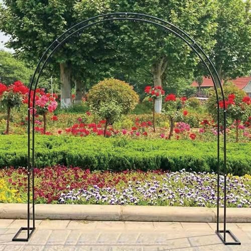 ZTZBFGM Schwarz,350 cm x 220 cm, Gartenbogen, Rosenbögen Rosenbogen Garten Rosengestell Torbogen Breite 120CM~350CM Pergola, Hochzeitsbogen Für Verschiedene Kletterpflanzen von ZTZBFGM