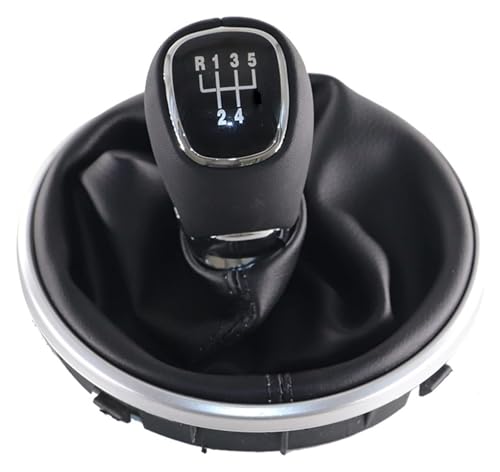 ZTZHVNVGK Manuell Schaltknauf Kompatibel mit Skoda Kompatibel mit Fabia 2 II MK2 Kompatibel mit Combi Scout 2007-2014 Leder 5 6 Geschwindigkeit Auto Shift Schaltknauf Hebel Gaitor(6 Speed Set) von ZTZHVNVGK