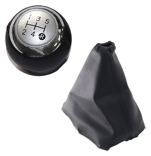 ZTZHVNVGK Manuell Schaltknauf Kompatibel mit TOYOTA Kompatibel mit AURIS 2007-2011 5 6 Geschwindigkeit Auto Shift Schaltknauf Hebel Gaitor Boot Abdeckung(5 Speed Silver Set) von ZTZHVNVGK