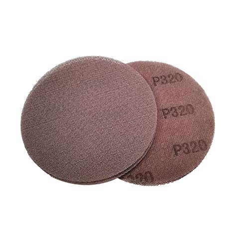 10 Stück 5/6 Zoll Mesh-Schleifscheiben mit Klettverschluss, staubfreie Scheibe, Anti-Blocking, scharfes Schleifpapier for Autoholz(80grit 25pcs 5 inch 150mm) von ZTZTZ