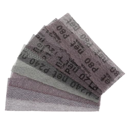 15er-Pack 198 * 70 mm Mesh-Schleifstaubfreie L-Haken-Schleifscheiben Trockenschleif-Schleifpapier 80 bis 320 Körnung for Schleifpad(120) von ZTZTZ