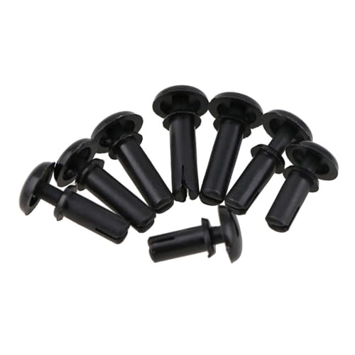 2,1/2,7/3,1/3,6/4,1/5,1/6,1 mm R-Typ-Erweiterungsnietmutter Nylon-Kunststoffschnallenclip(Black,R2655 (120pcs)) von ZTZTZ