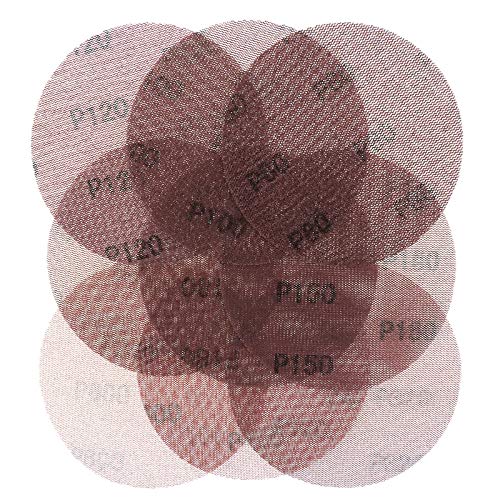 25 Stück Netz-Schleifscheiben, 6 Zoll, Klett-Schleifpad, staubfreie Scheibe, Anti-Blocking, scharfes Schleifpapier for Holz, Trockenbau(600#) von ZTZTZ