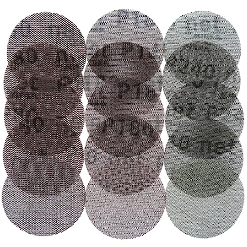 3 Zoll Mesh-Schleifpapier Mrika Hook & Loop Schleifscheibe Staubfrei Scharfes Schleifen 75 mm for Trockenbauholz(180grit) von ZTZTZ