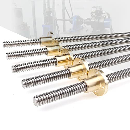 3D-Druckerteile T10 Leitspindel, Steigung 2 mm, Steigung 6 mm, T-Typ-Gewindestange, Länge 100–1000 mm, Trapezgewindespindeln mit Mutter, 1 Stück(900MM With Nut) von ZTZTZ