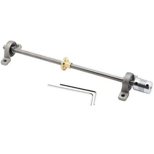 3D-Druckerteile T8 Leitspindel Vertikal-Horizontal-Kit, Leitspindel 8 mm 100 mm - 800 mm T-Typ-Schraube + KFL08 KP08-Lager + Mutter + flexible Kupplung(Vertical Kit,700mm) von ZTZTZ