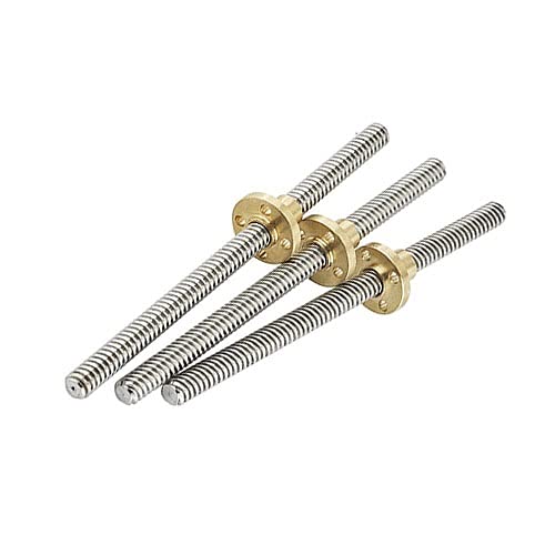 3D-Druckerteile T8 Trapezspindelschraube mit Kupfermutter, Außendurchmesser 8 mm, Steigung 2 mm, Steigung 4 mm, Länge 250 mm, 300 mm, 350 mm, 400 mm, 500 mm, T-Typ-Leitspindel(500mm) von ZTZTZ