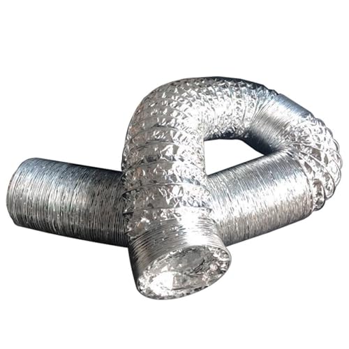 Aluminium-Lüftungsschlauch for Luftkanäle, 2 Stück, Edelstahlschellen, mehrere Längen von 80 mm bis 300 mm(3.0m,300mm) von ZTZTZ
