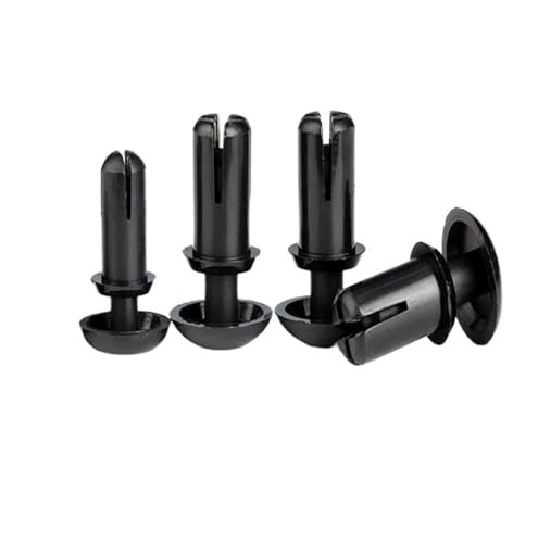 Nylon Kunststoff R Typ Expansion Nietmutter Schnalle Clip Nietverschluss 2.1/2.7/3.1/3.6/4.1/5.1/6,1mm(Black,R3580 (100pcs)) von ZTZTZ