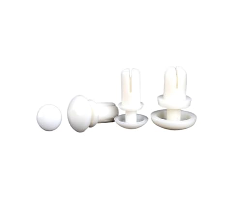 Nylon Kunststoff R Typ Expansion Nietmutter Schnalle Clip Nietverschluss 2.1/2.7/3.1/3.6/4.1/5.1/6,1mm(White,R3075 (100pcs)) von ZTZTZ