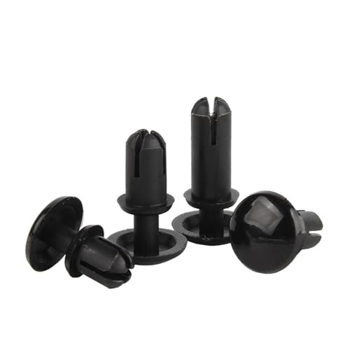 Nylon Kunststoff R Typ Expansion Nietmutter Schnalle Clip PC Board Nietverschluss(Black,R6080(100pcs)) von ZTZTZ