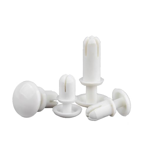 Nylon Kunststoff R Typ Expansion Nietmutter Schnalle Clip PC Board Nietverschluss(White,R3550(100pcs)) von ZTZTZ